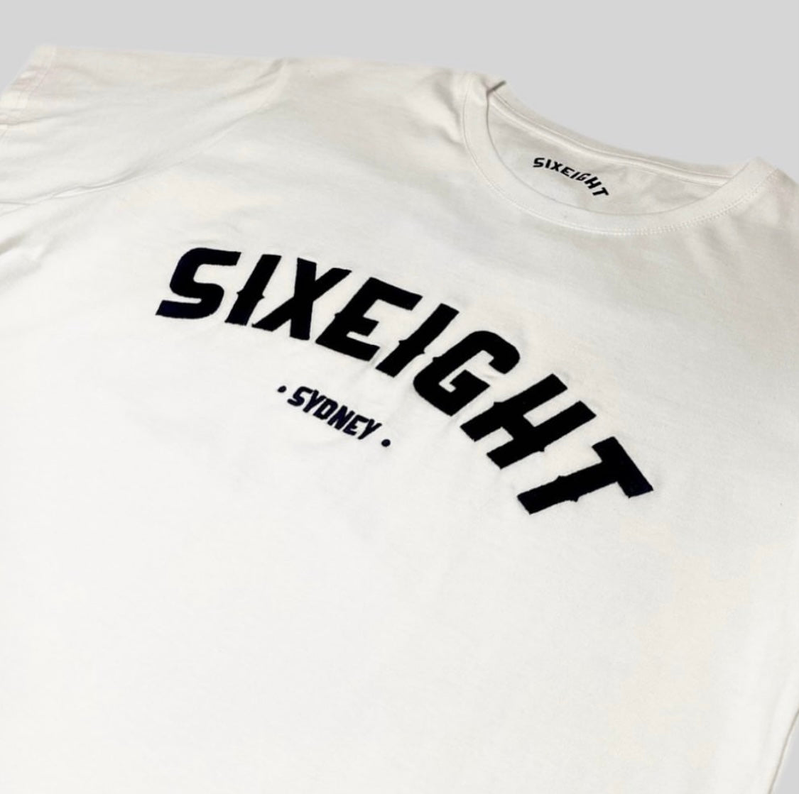 White Embroidered Tee