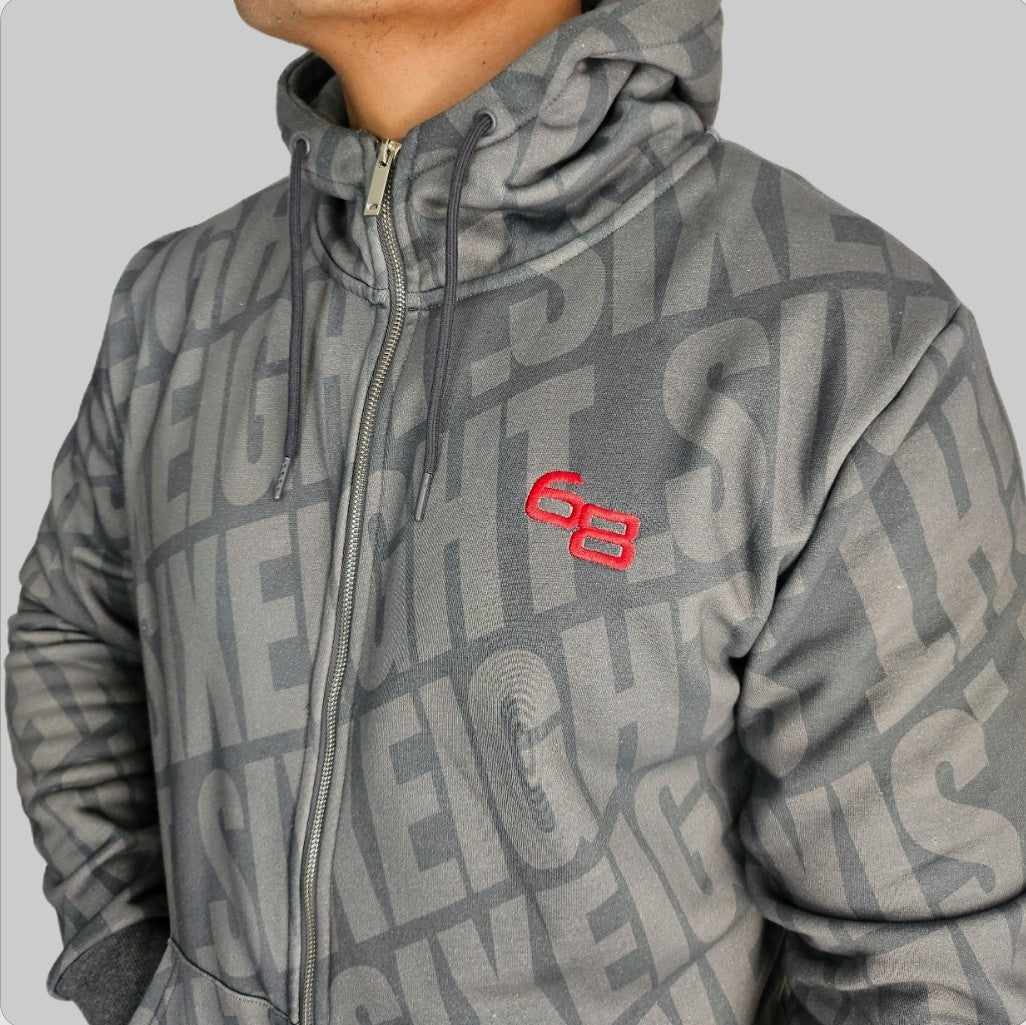 68 Grey Zip Up